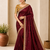 Maroon Color C -pallu sequence  coding embroidery work with  Sequence Butti Silk Blend Saree