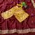 Maroon Color C -pallu sequence  coding embroidery work with  Sequence Butti Silk Blend Saree