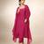 Magenta pink dupion silk kurta set