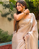 Off White Color weaving moti&gold lace border Silk Blend Saree