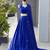 Royal Blue Cotton Chaniya Choli For Navratri Set with Mirror Work and Georgette Dupatta