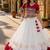 White-Red silk blend Free Size Stitched Navratri Lehenga Choli with Kutchi Gamthi Embroidered Work & Codi lace