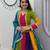 Multicolor Georgette Chaniya Choli For Navratri Set with 7mm Shivansh Work and Georgette Dupatta