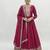 Women's Embroidery Work Vichitra SIlk Fabric Flared Anarkali Dupatta Set