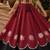 Red-Black silk blend Free Size Stitched Navratri Lehenga Choli with Kutchi Gamthi Embroidered Work & Codi lace