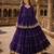 Violet Cotton Free Size Stitched Navratri Lehenga Choli with Gota-Patti & Lace Work