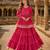 Rani Cotton Free Size Stitched Navratri Lehenga Choli with Gota-Patti & Lace Work