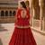 Rust Cotton Free Size Stitched Navratri Lehenga Choli with Gota-Patti & Lace Work