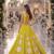 Yellow silk blend Free Size Stitched Navratri Lehenga Choli with Gota Pattern & Mirror lace Work
