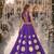 Violet silk blend Free Size Stitched Navratri Lehenga Choli with Gota Pattern & Mirror lace Work