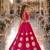 Rani silk blend Free Size Stitched Navratri Lehenga Choli with Gota Pattern & Mirror lace Work