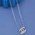 Luxury Sparkling Cubic Zirconia Double C Pendant Necklace for Women with Premium Silver Finish