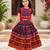 Blue silk blend  weaved zari border kids lehenga choli