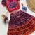 Blue silk blend  weaved zari border kids lehenga choli