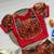 Orange silk blend weaved zari border kids lehenga choli