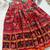 Red silk blend weaved zari border kids lehenga choli