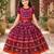 Wine silk blend  patola weaved zari border kids lehenga choli