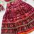 Wine silk blend  patola weaved zari border kids lehenga choli