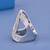 Luxury Sparkling Cubic Zirconia Interlocking Oval Statement Ring for Women with Premium Silver Finish
