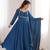 Women' Solid Blooming Georgette Fabric Flared Anarkali and Dupatta Set