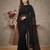 Pure Geogate  Black Color With Original Black Beeds Work with Saree With Blouse Set