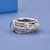 Vintage Blue Opal Gemstone Silver Ring with Cubic Zirconia Accents for Women Elegant Statement Jewelry