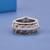 Vintage Blue Opal Gemstone Silver Ring with Cubic Zirconia Accents for Women Elegant Statement Jewelry