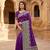 Purple pashmina paithani silk saree with beautifully multicolor border and pallu
