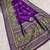 Purple pashmina paithani silk saree with beautifully multicolor border and pallu