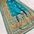 Sky blue pashmina paithani silk saree with beautifully multicolor border and pallu