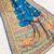 Teal pashmina paithani silk saree with beautifully multicolor border and pallu