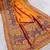 Orange pashmina paithani silk saree with beautifully multicolor border and pallu