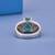 Luxury Emerald Cut Green Gemstone Gold Plated Statement Ring with Sparkling Zircon Accents for Women