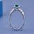 Luxury Emerald Cut Green Gemstone Gold Plated Statement Ring with Sparkling Zircon Accents for Women