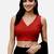 Maroon sleeveless v-neck art silk readymade saree blouse