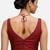 Maroon sleeveless v-neck sequin embellished art silk readymade saree blouse