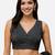 Black sleeveless v-neck striped cotton readymade saree blouse