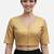 Gold brocade v-neck half sleeve readymade saree blouse