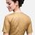 Gold brocade v-neck half sleeve readymade saree blouse