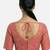 Pink brocade floral paisley half sleeve sweetheart neckline saree blouse