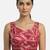 Pink embroidered v-neck geometric patterned designer saree blouse