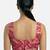Pink embroidered v-neck geometric patterned designer saree blouse