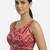 Pink embroidered v-neck geometric patterned designer saree blouse