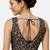 Black floral printed sleeveless v-neck ethnic saree blouse