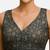 Black floral printed sleeveless v-neck ethnic saree blouse