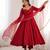 Women's Embroidery Work Roman Silk blend Flared Anarkali Pant and Dupatta Set