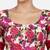 Floral print silk u neck elbow sleeves readymade saree blouse