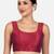 Magenta dupion silk sleeveless readymade saree blouse