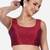 Magenta dupion silk sleeveless readymade saree blouse