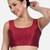 Magenta dupion silk sleeveless readymade saree blouse